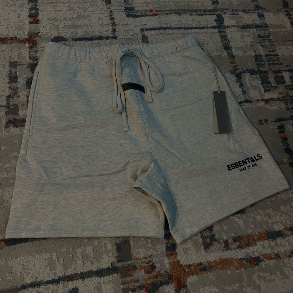 Fear of God Essentials Light Gray Athletic Shorts
